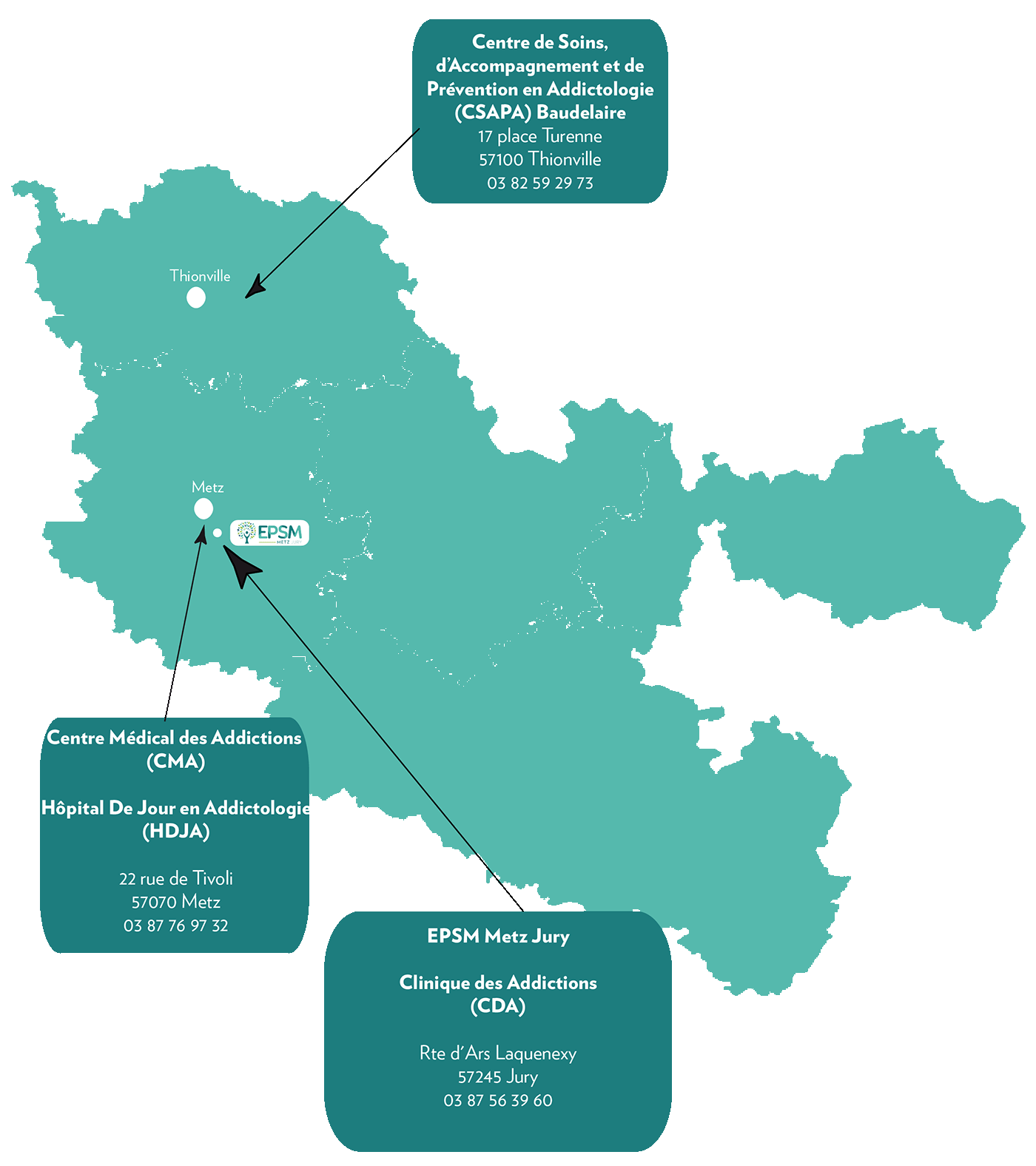 Carte Offre de soins Addictologie